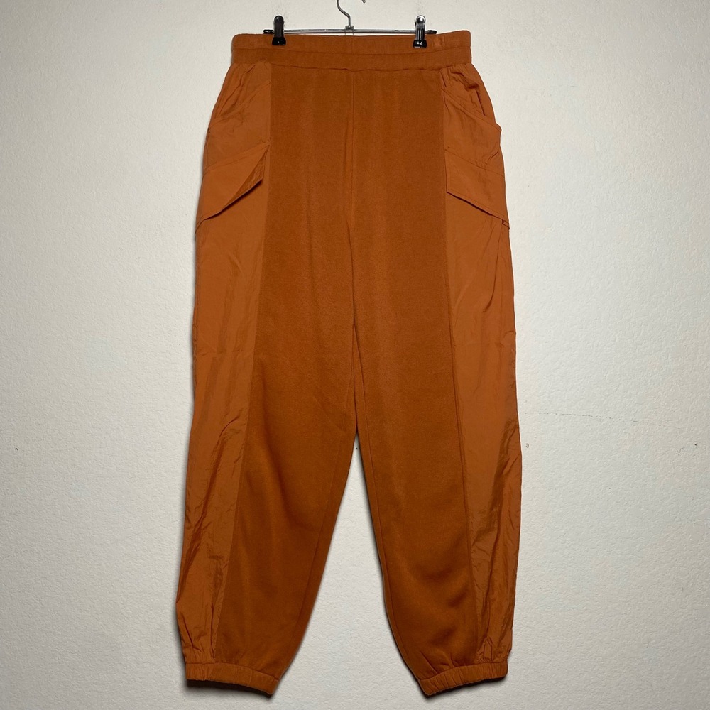 Angel Kiss Cargo Jogger Pants L Burnt Orange Womens Gorpcore Mixed Media Utility